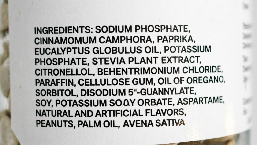 Unfreindly Ingredient Label